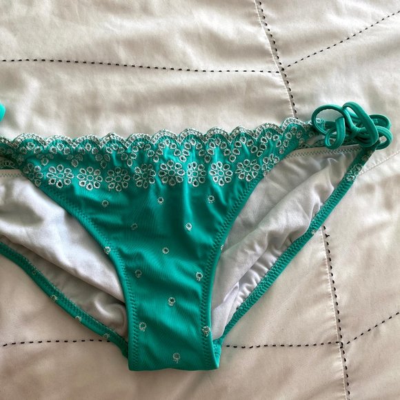 Turquoise String Bikini Bottom - Picture 3 of 3